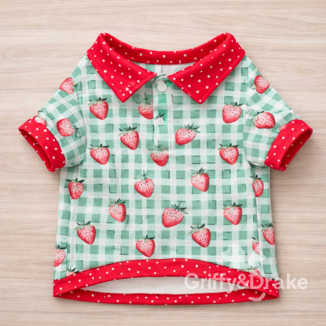 Strawberry collar shirt
