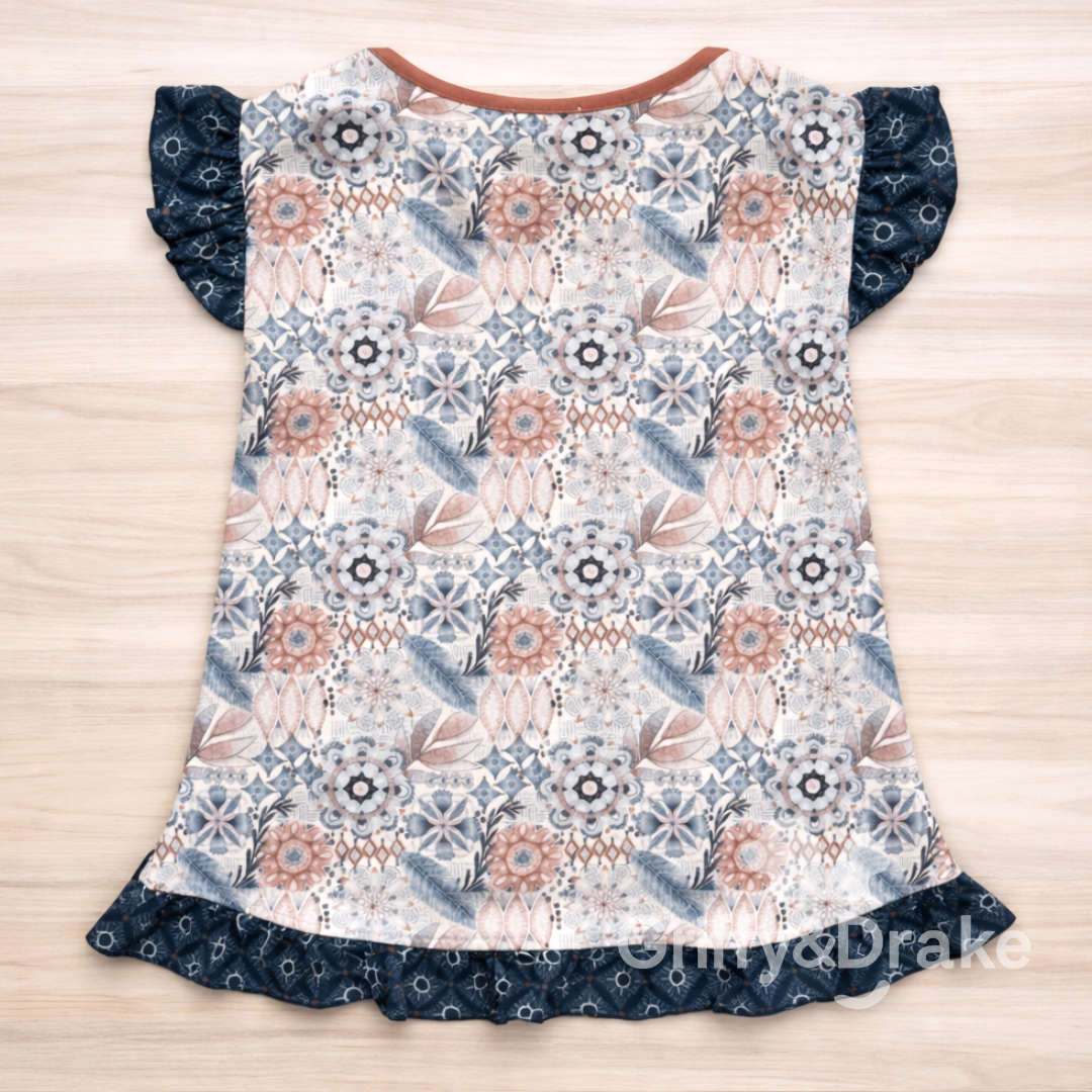 Sandstone Bloom Ruffle Shirt